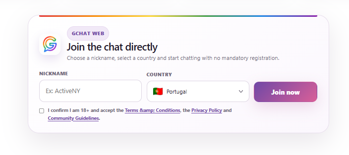 Mobile gay chat interface on smartphone with private messages, video call icons and anonymous nickname login
