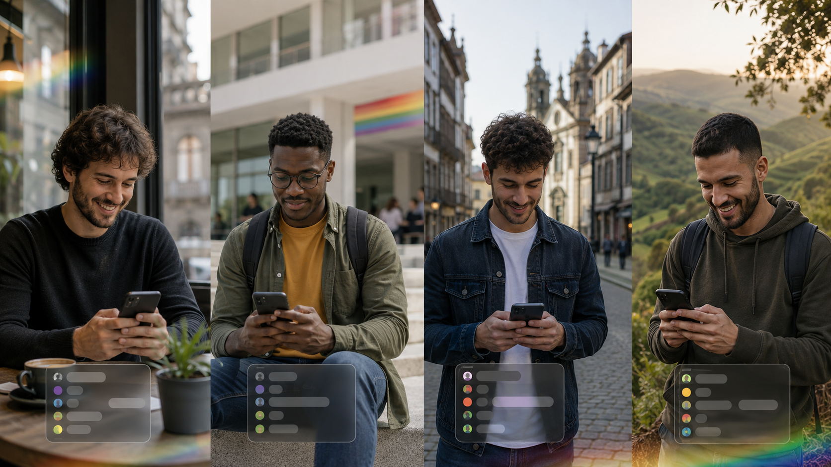 Homens adultos a conversar num chat gay em Braga e no Minho